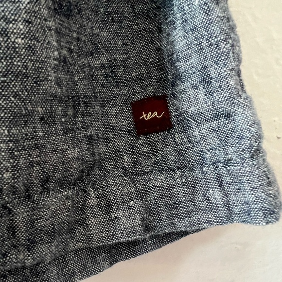 EUC Tea Collection sz 7 girls tiered chambray embroidery dress full skirt MINT - Picture 8 of 11